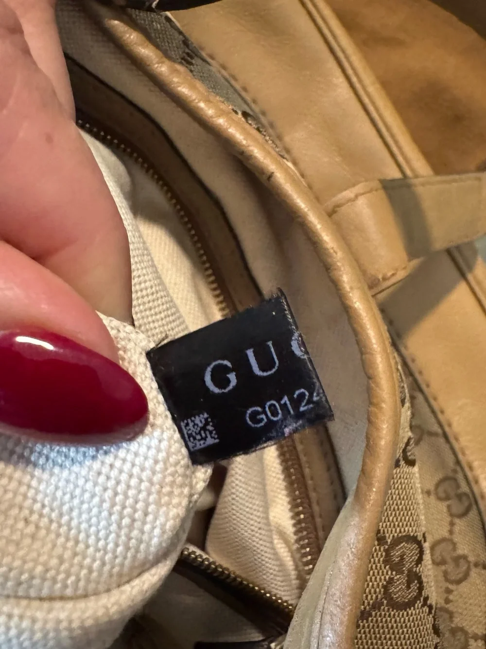 Gucci Jackie Vintage Tan and Beige GG Canvas Hobo Bag